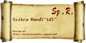 Szikra Renátó névjegykártya